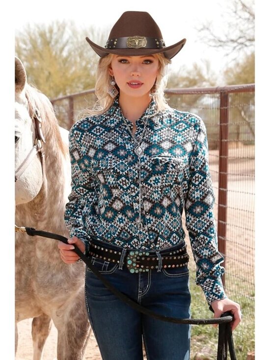 Women 01-Brown Western Cowboy Hat with Bull Charm Leather Band Style (Size:S-M)